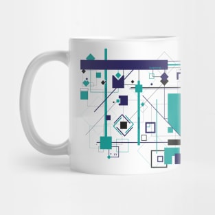 Abstract computer chip design. Mug